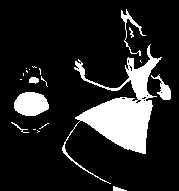 Alice sees a lamp